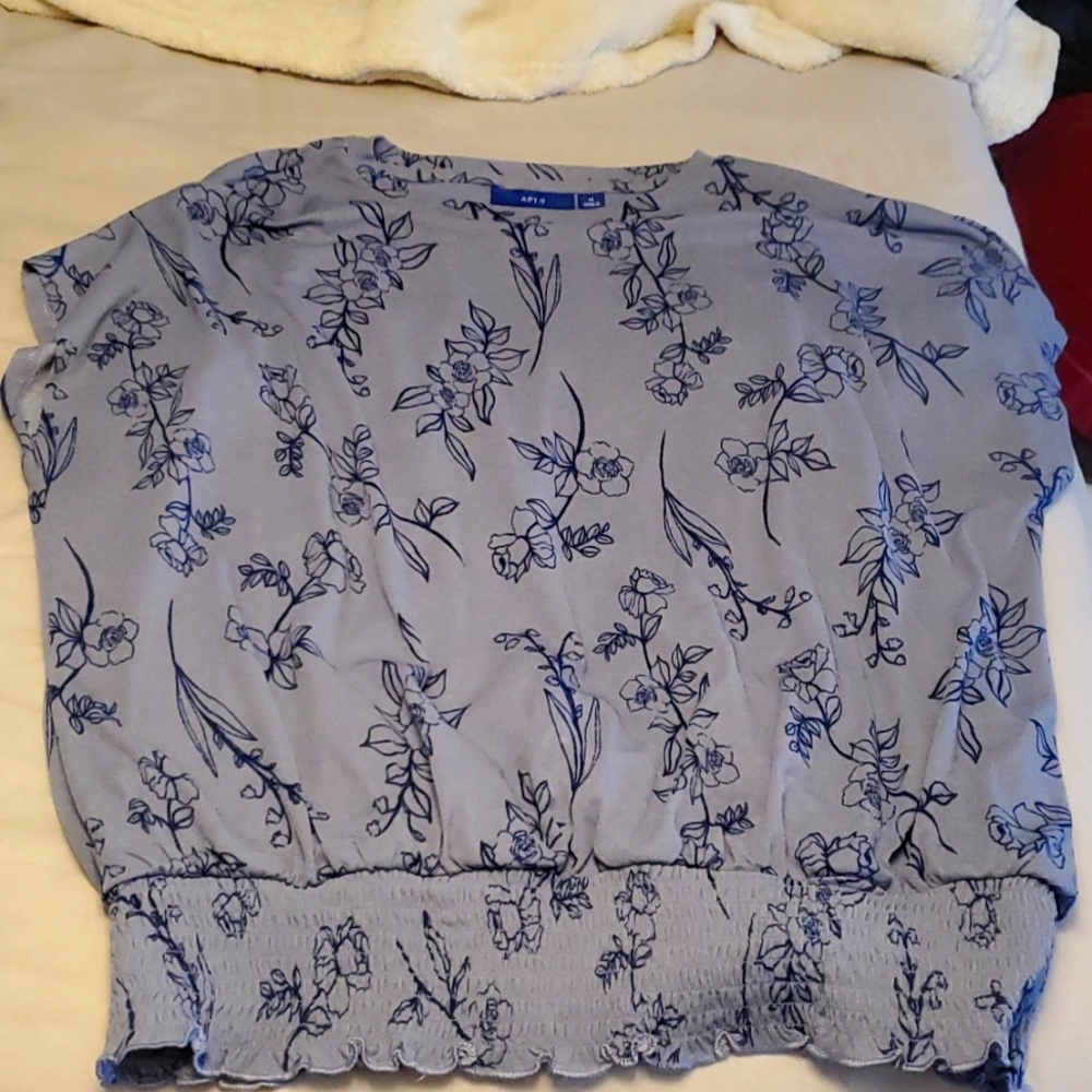 Blue Floral Top